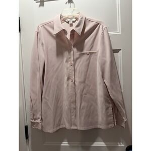 Vintage Casual Corner XL Pink Button Down Shirt Long Sleeve Career Minimalist